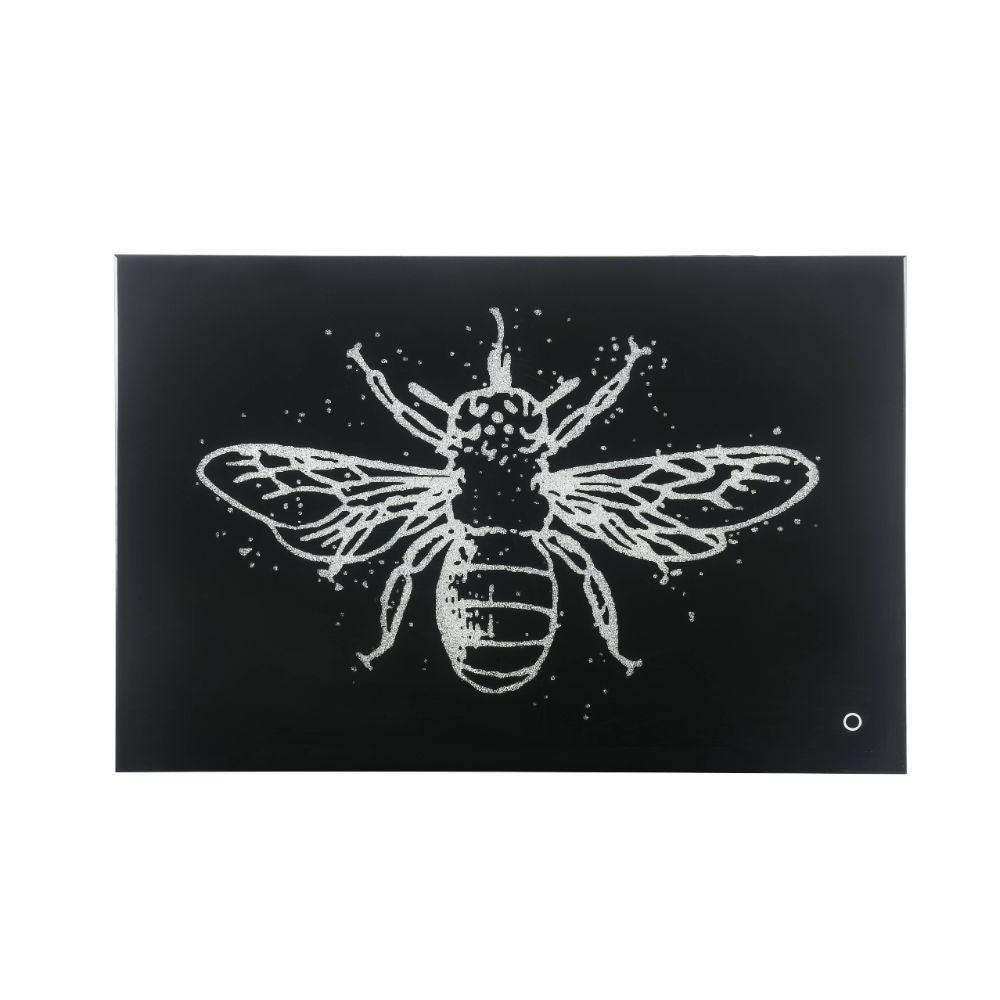 ACME Vedris Wall Art w/LED, Smoky Glass & Faux Crystal FredCo