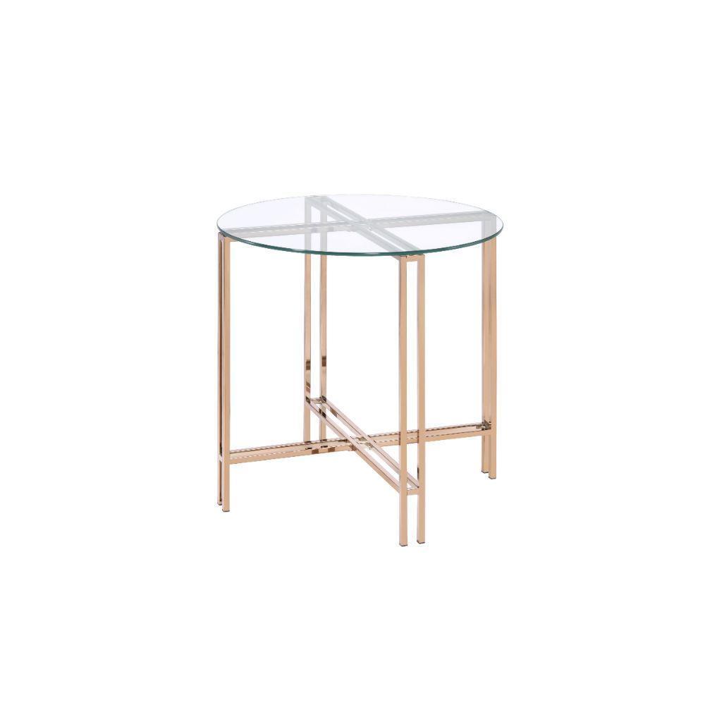 ACME Veises End Table, Champagne FredCo