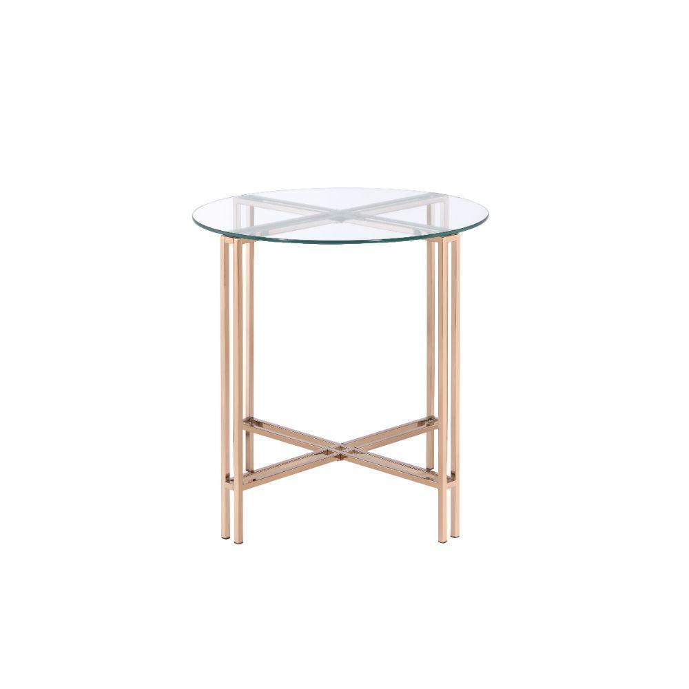 ACME Veises End Table, Champagne FredCo