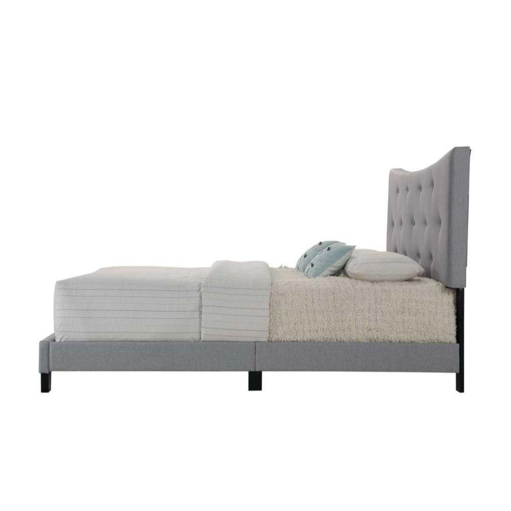 ACME Venacha Queen Bed, Gray Fabric FredCo