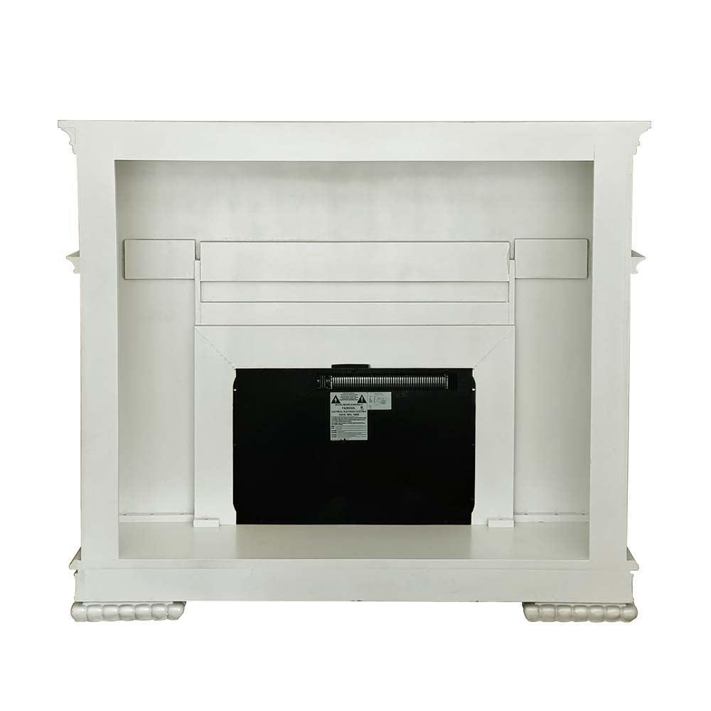 ACME Vendom Fireplace, Antique Pearl Finish FredCo