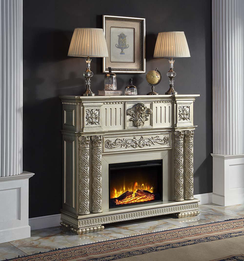ACME Vendom Fireplace, Gold Patina Finish FredCo