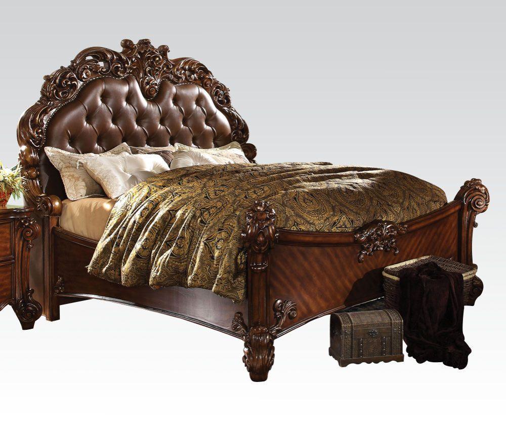 ACME Vendome Queen Bed, Cherry PU 22000Q FredCo