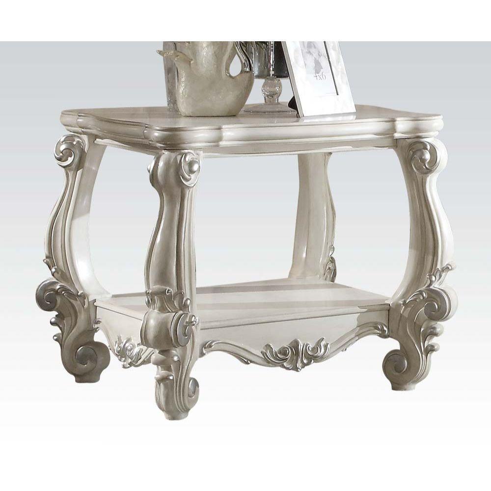 ACME Versailles End Table, Bone White FredCo