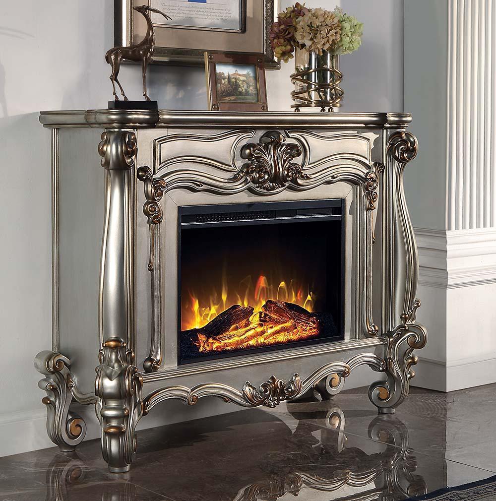ACME Versailles Fireplace, Antique Platinum Finish FredCo