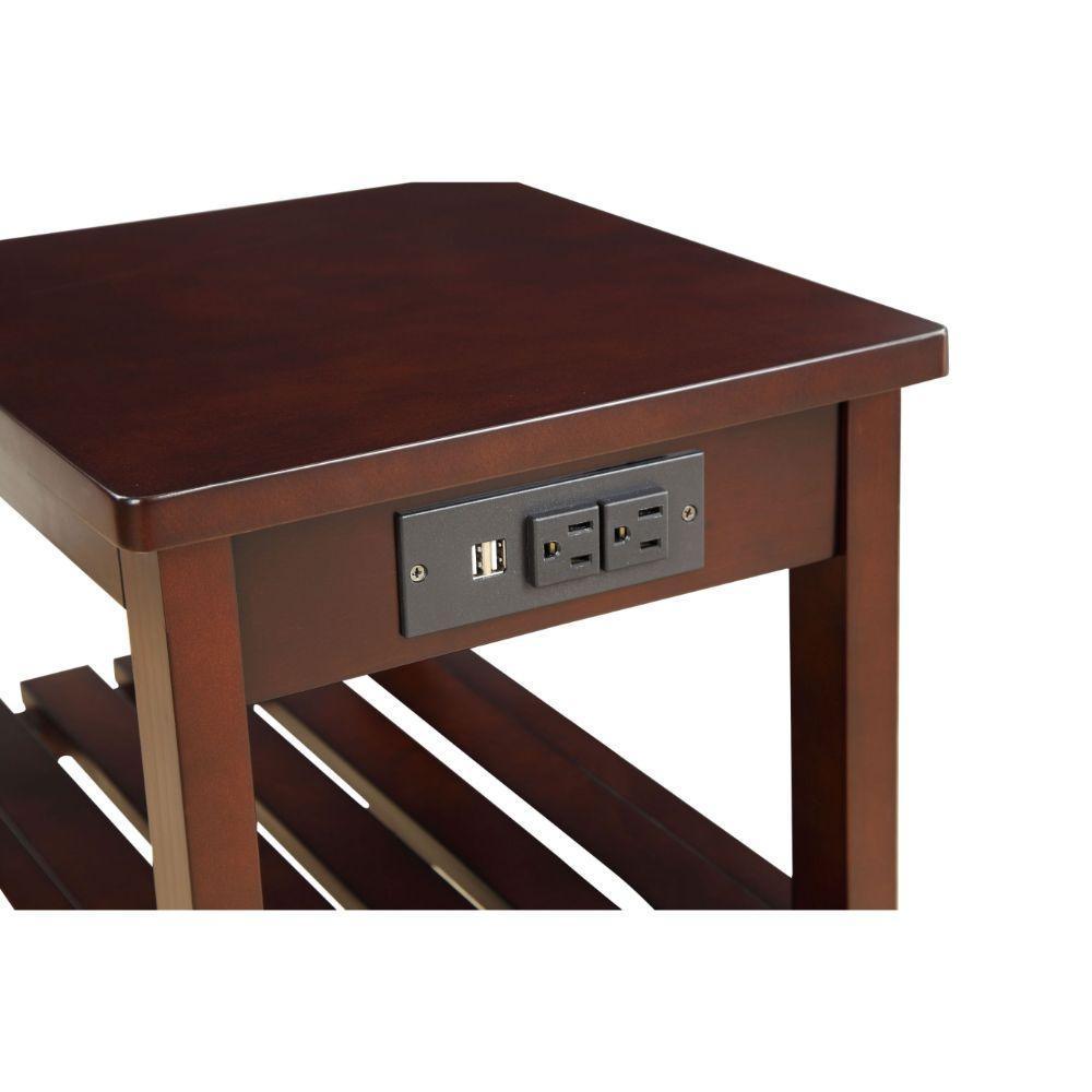 ACME Wasaki Side Table (USB), Espresso FredCo