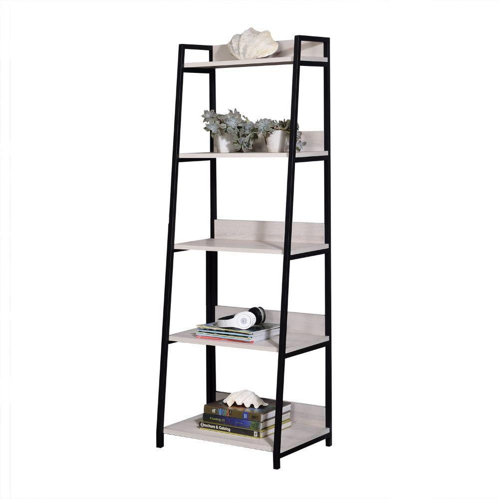 ACME Wendral Bookshelf (5-Tier, 23"L), Natural & Black FredCo