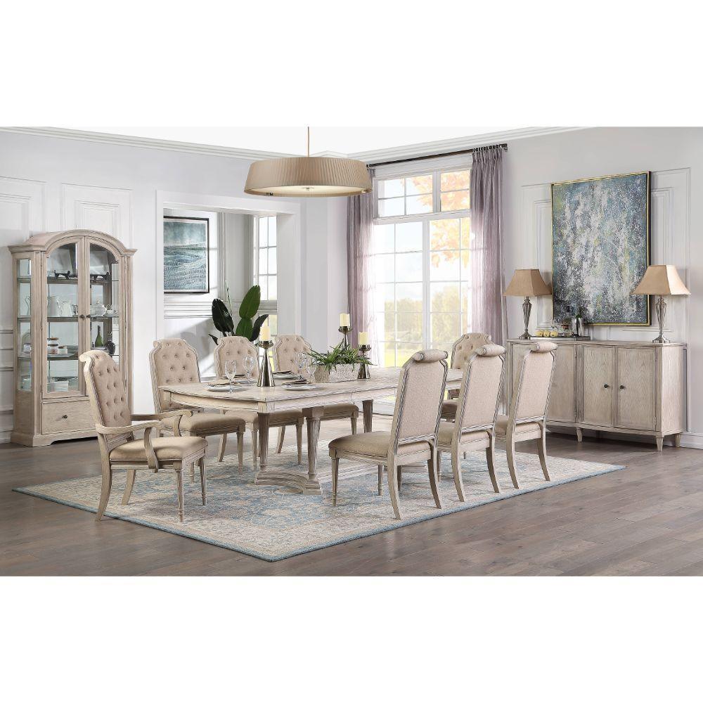 ACME Wynsor Dining Table (Trestle), Antique Champagne FredCo
