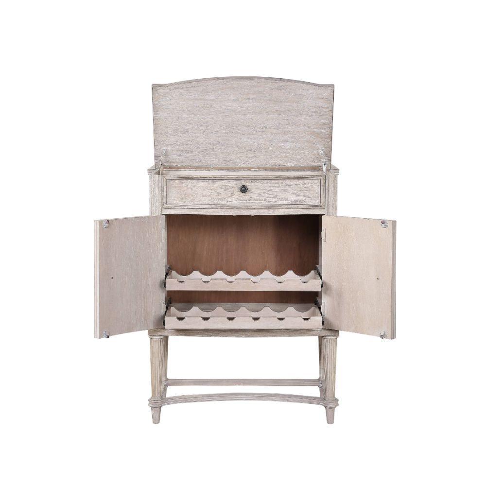 ACME Wynsor Wine Cabinet, Antique Champagne FredCo