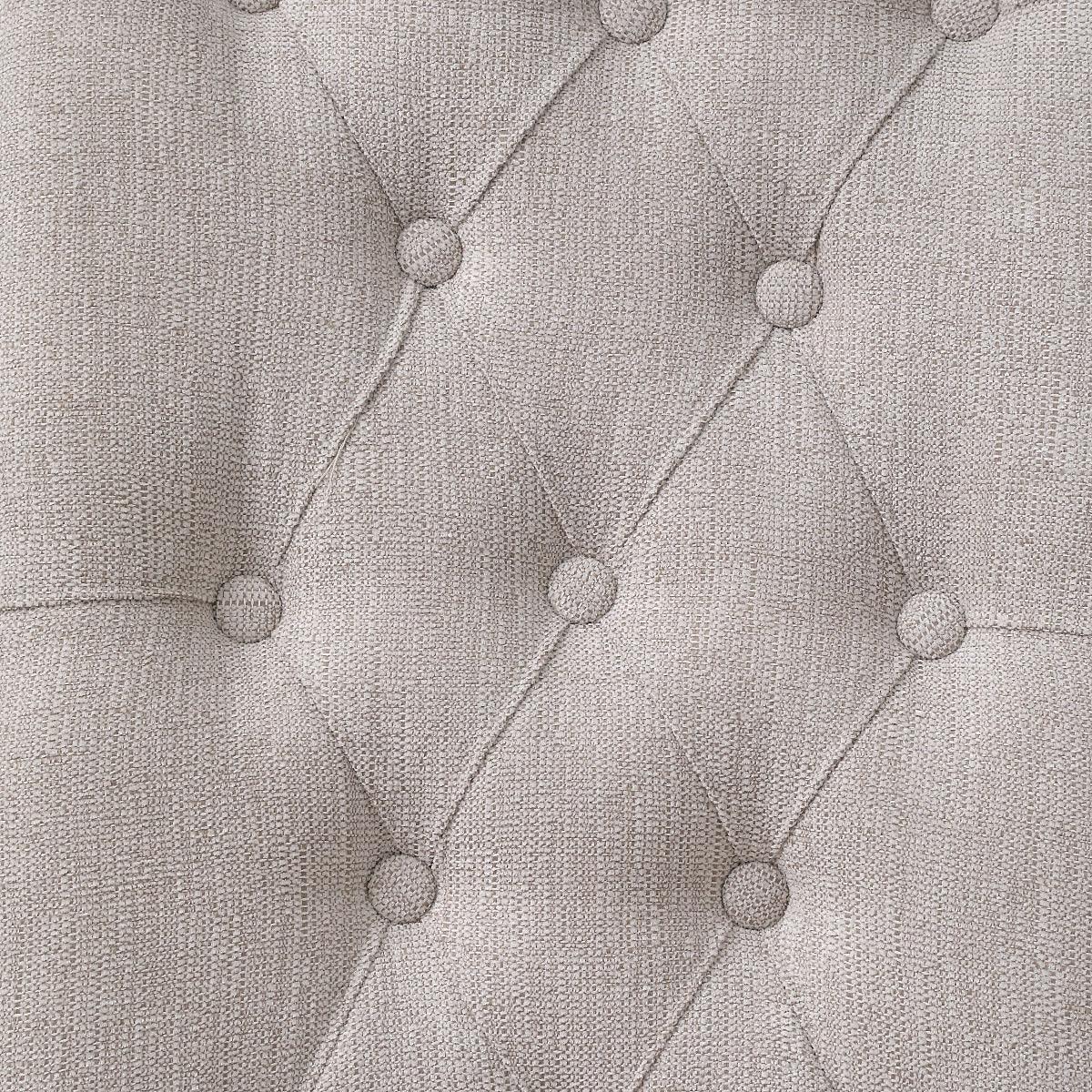 ACME Yabeina Side Chair (Set-2), Beige Linen & Gray Finish FredCo
