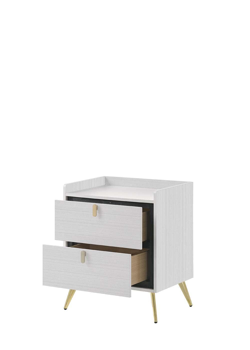 ACME Zeena Nightstand, White Finish FredCo
