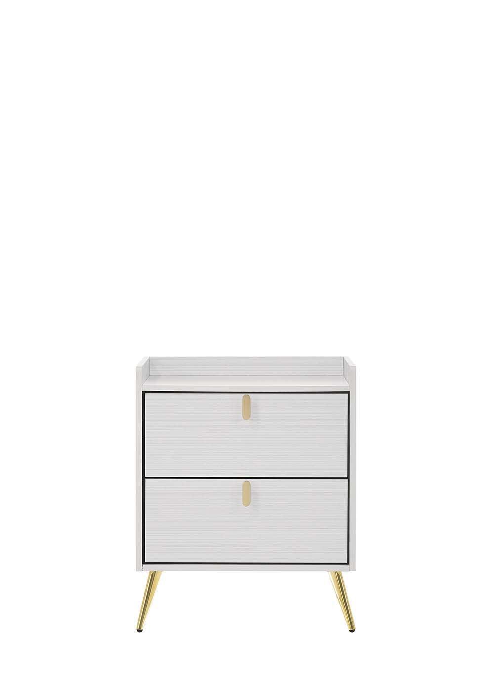 ACME Zeena Nightstand, White Finish FredCo