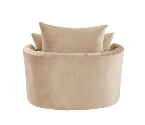 ACME Zunyas Accent Chair w/Swivel, Beige Velvet FredCo