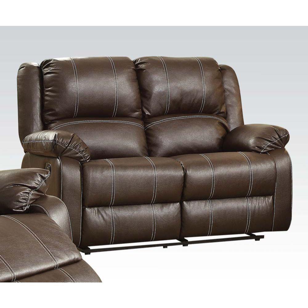 ACME Zuriel Loveseat (Motion), Brown PU FredCo