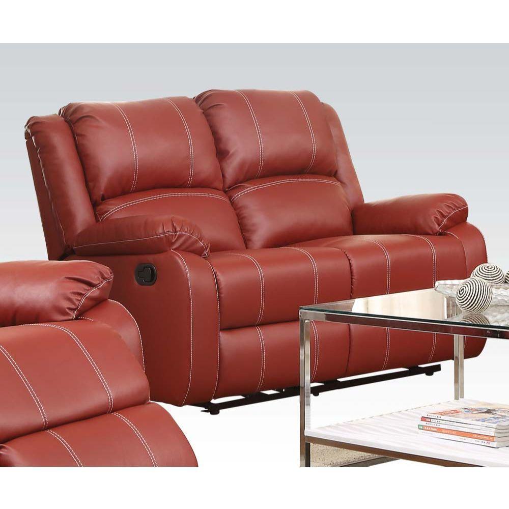 ACME Zuriel Loveseat (Motion), Red PU FredCo