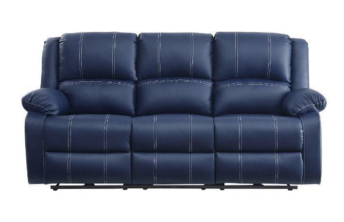 ACME Zuriel Power Motion Sofa, Blue PU FredCo