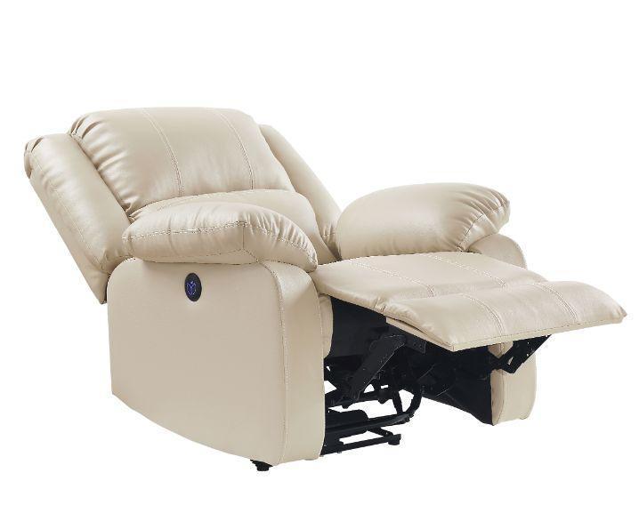 ACME Zuriel Power Recliner, Beige PU FredCo