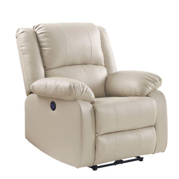 ACME Zuriel Power Recliner, Beige PU FredCo
