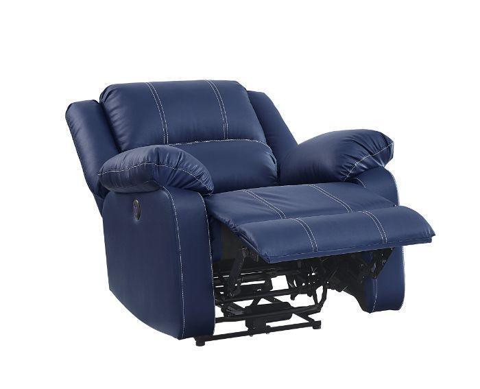 ACME Zuriel Power Recliner, Blue PU FredCo