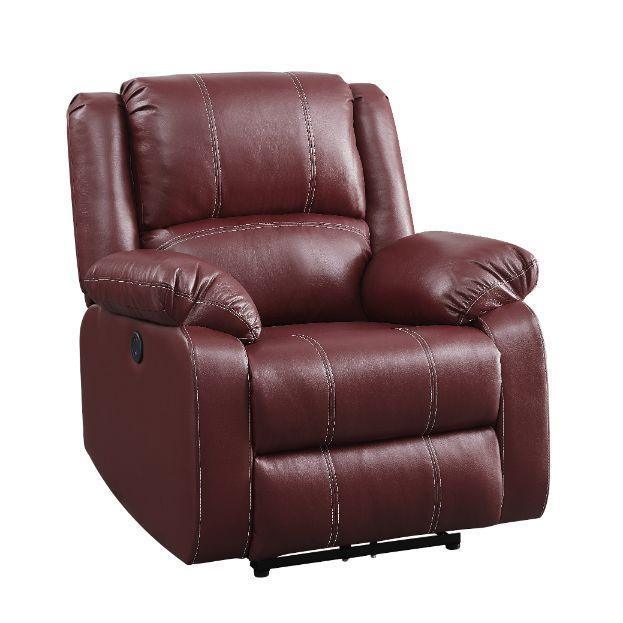 ACME Zuriel Power Recliner, Red PU FredCo