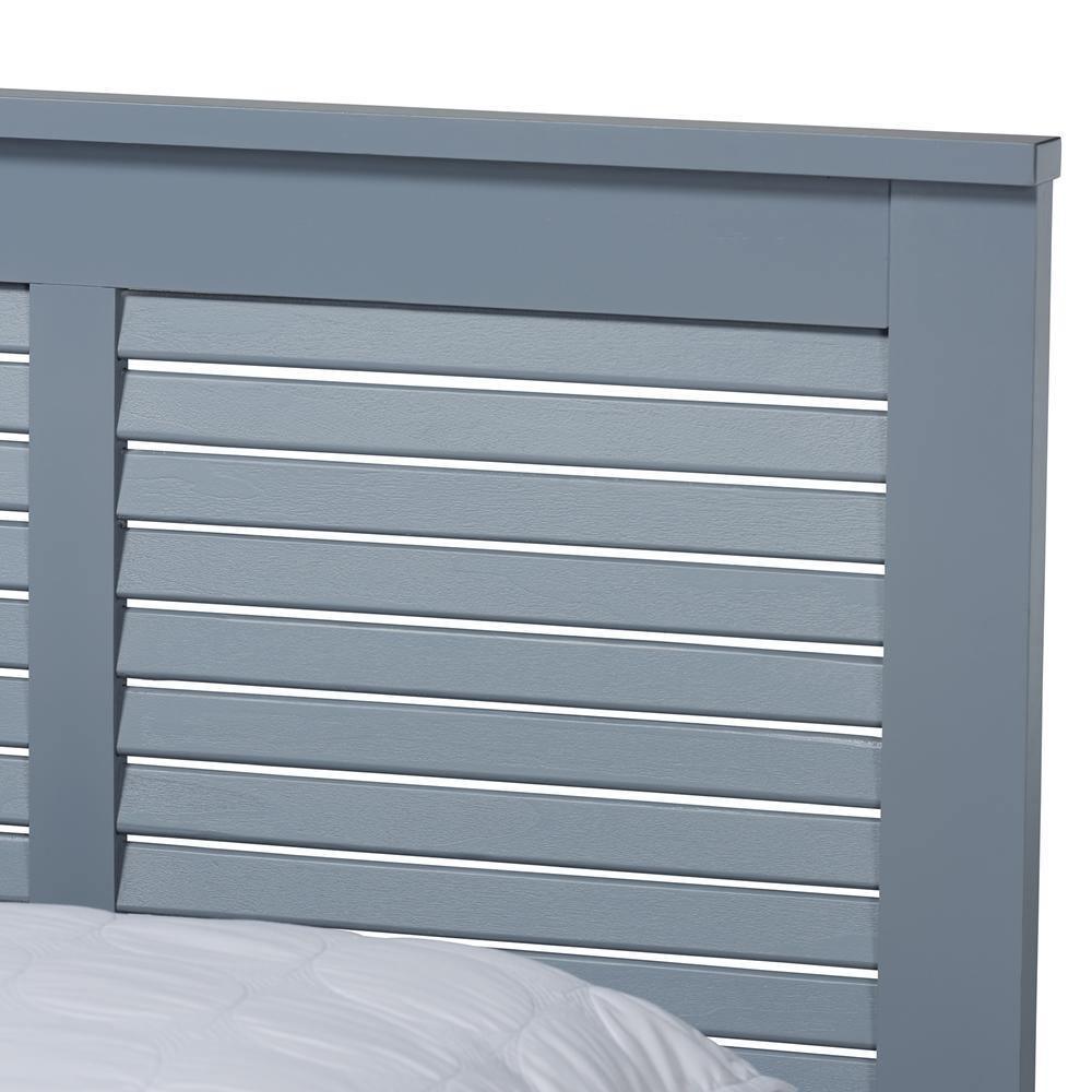Adela Modern and Contemporary Grey Finished Wood Full Size Platform Bed FredCo