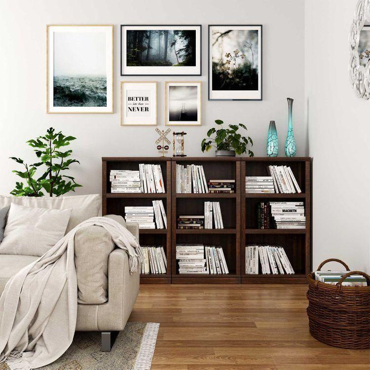 Adjustable Shelves Wooden Bookcase FredCo