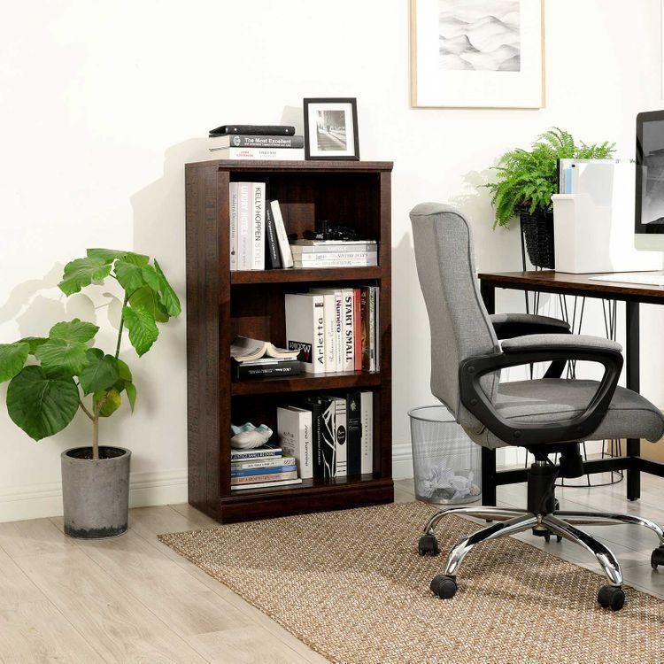Adjustable Shelves Wooden Bookcase FredCo