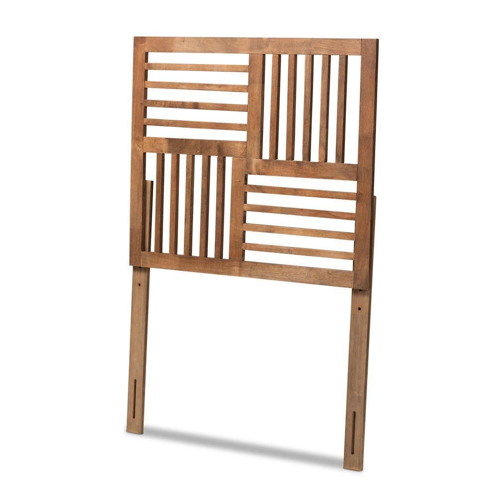 Adler Modern and Contemporary Transitional Ash Walnut Finished Wood Twin Size Headboard FredCo