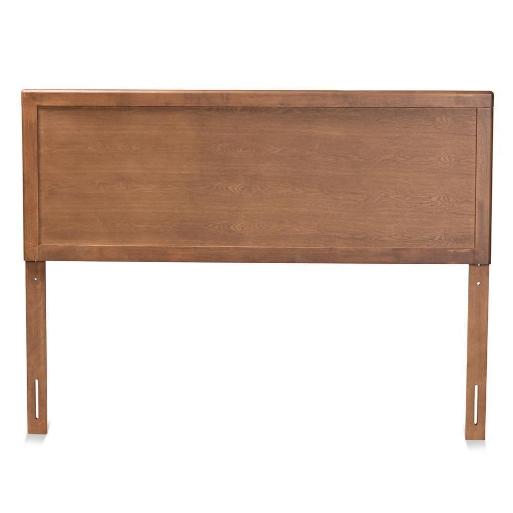 Alan Modern and Contemporary Transitional Ash Walnut Finished Wood Full Size Headboard FredCo