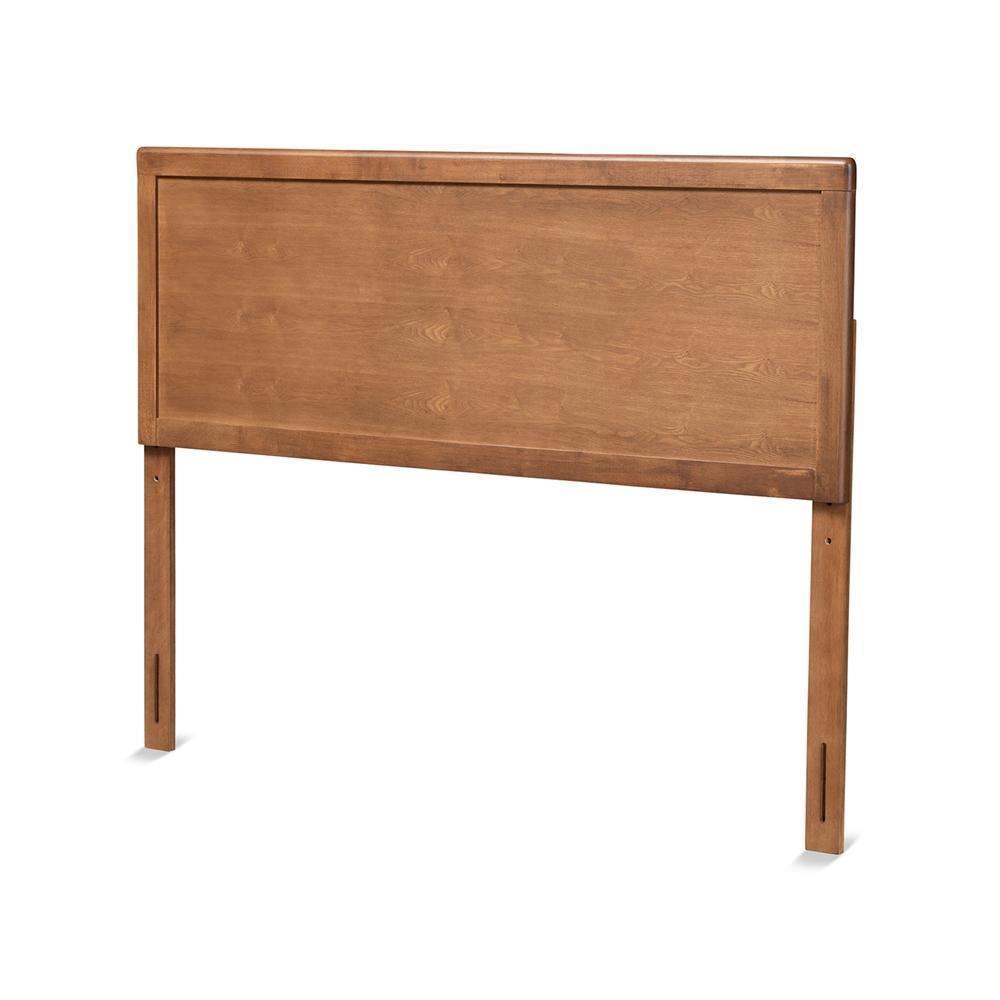 Alan Modern and Contemporary Transitional Ash Walnut Finished Wood Full Size Headboard FredCo