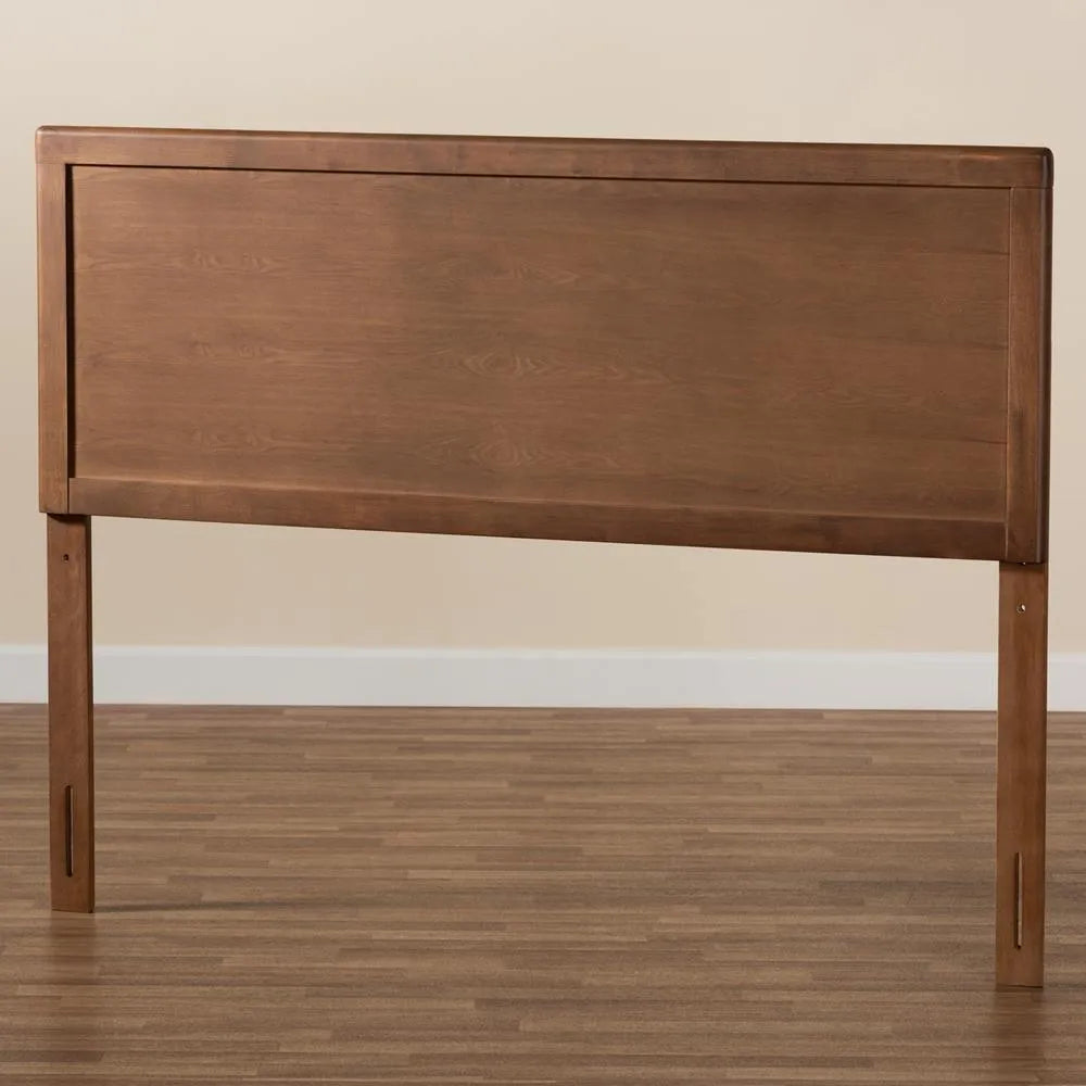 Alan Modern and Contemporary Transitional Ash Walnut Finished Wood King Size Headboard FredCo