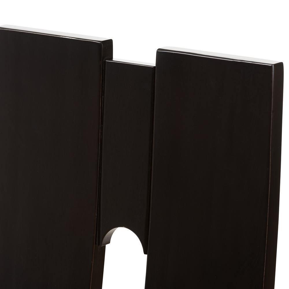 Alani Modern and Contemporary Dark Brown Faux Leather Upholstered Dining Chair Set of 2 FredCo
