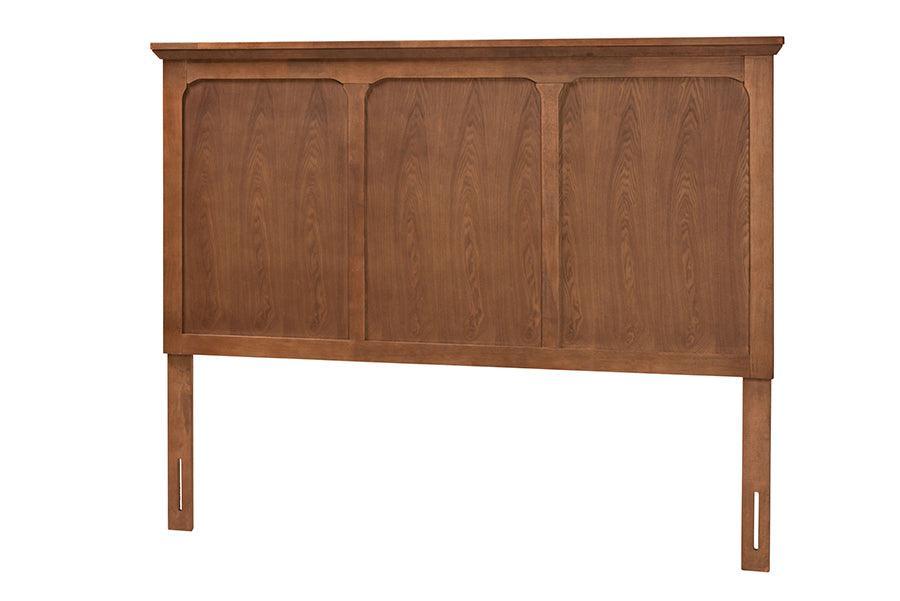 Alarice Classic and Traditional Ash Walnut Finished Wood Queen Size Headboard FredCo