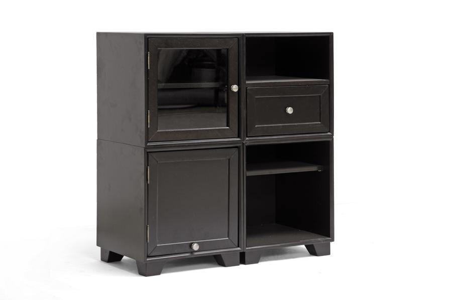 Alaska Dark Brown Modular Storage Cabinet FredCo