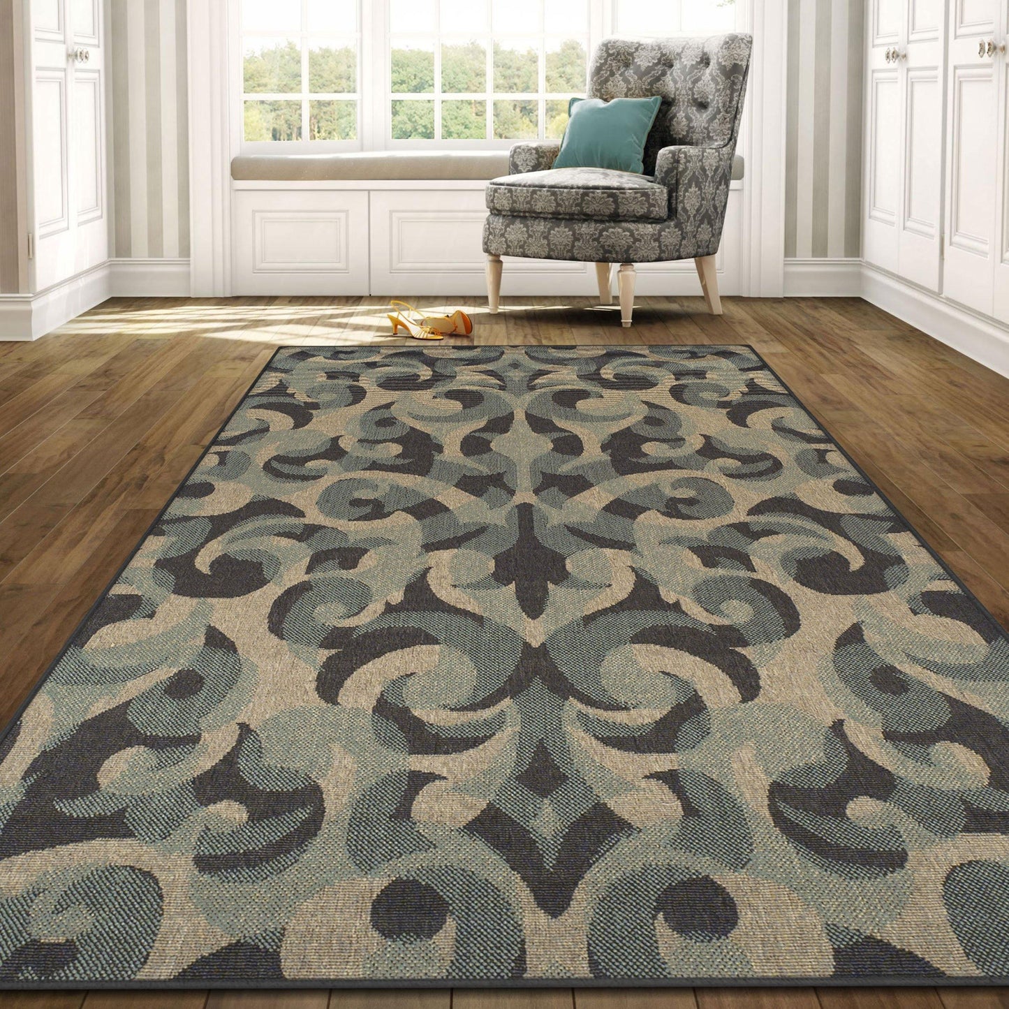 Aldaine Weather-Resistant Indoor/Outdoor Rug FredCo