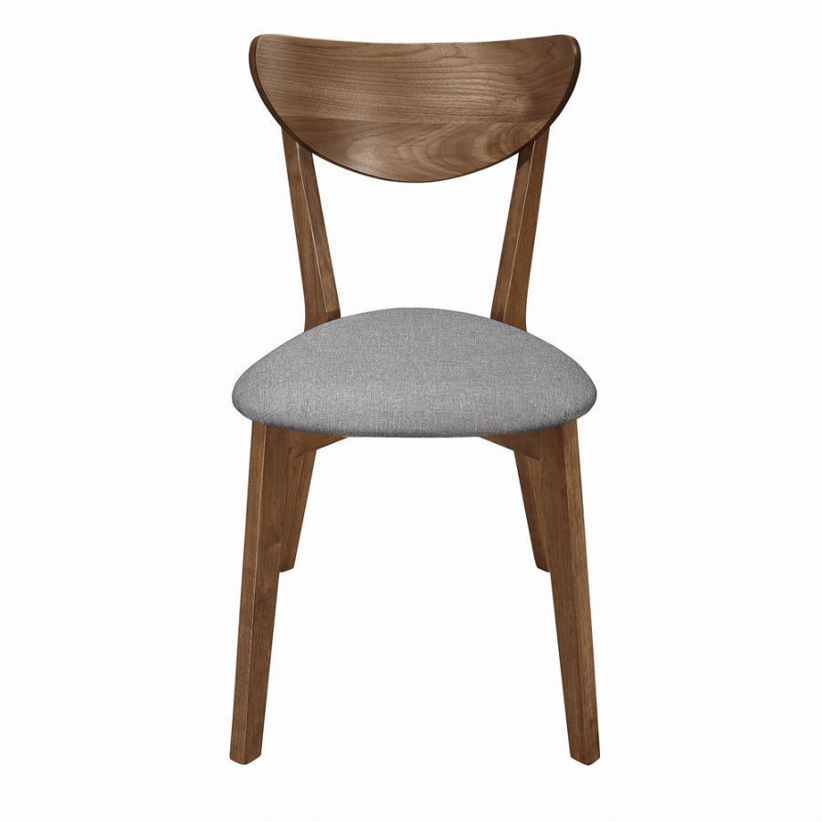 Alfredo Upholstered Dining Chairs Grey and Natural Walnut (Set of 2) 108082 Coaster FredCo
