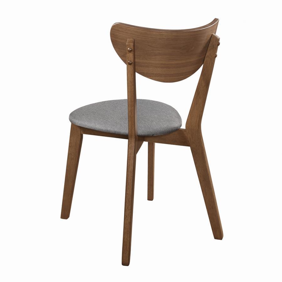 Alfredo Upholstered Dining Chairs Grey and Natural Walnut (Set of 2) 108082 Coaster FredCo