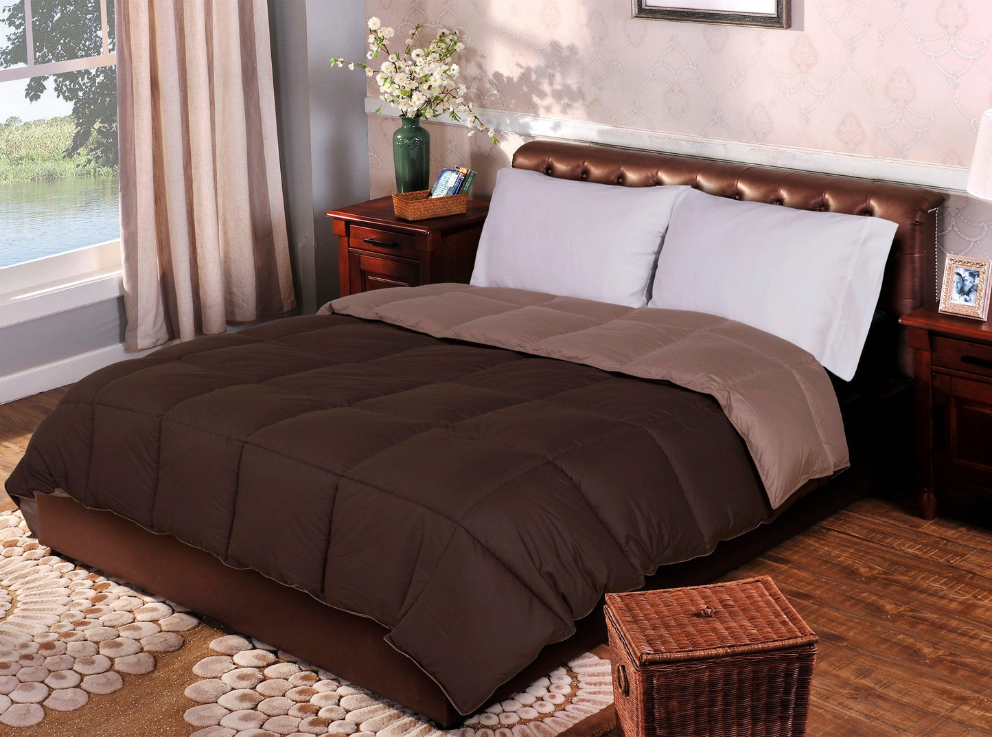 All Season Down Alternative Reversible Dual-Color Comforter FredCo