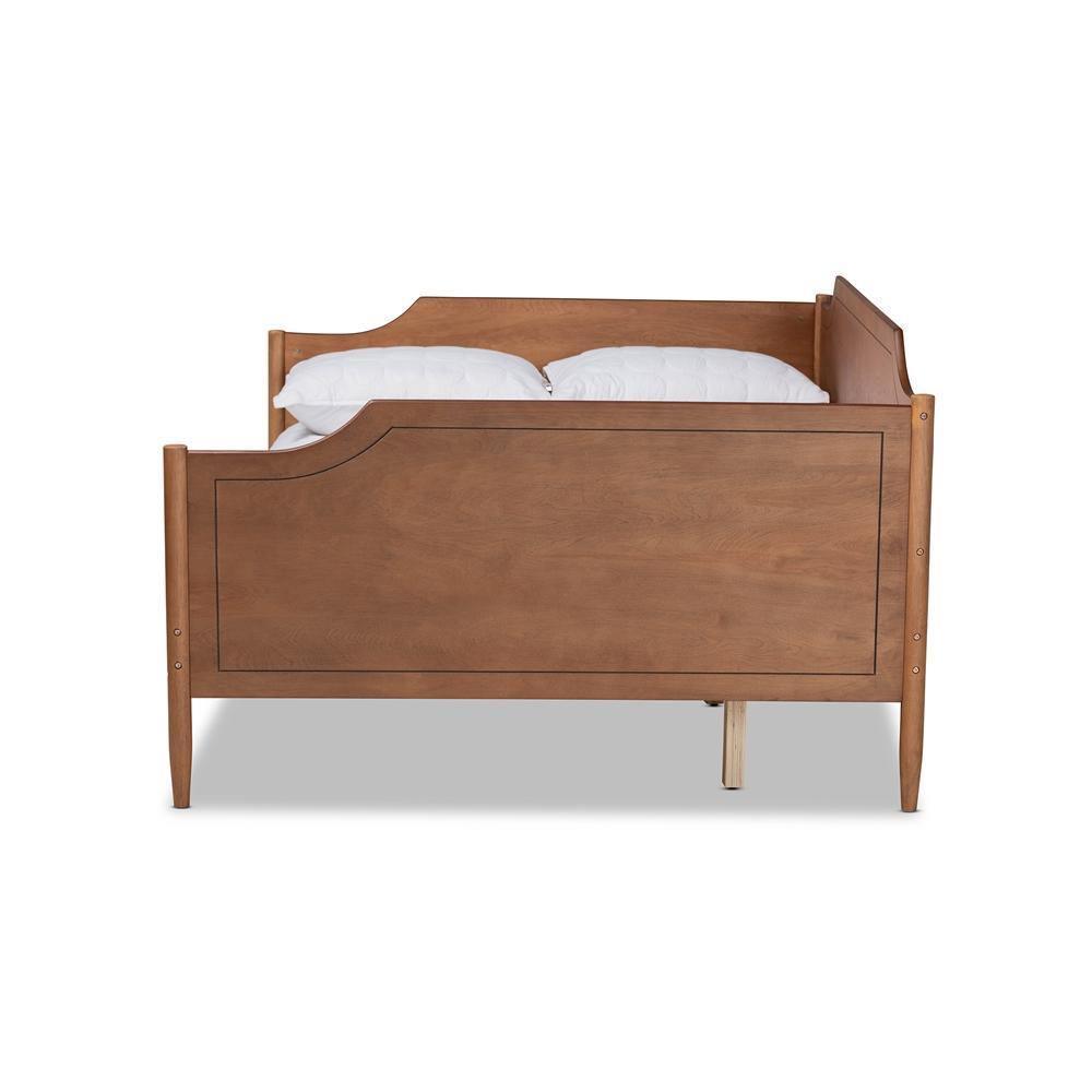 Alya Classic Traditional Farmhouse Walnut Brown Finished Wood Full Size Daybed FredCo