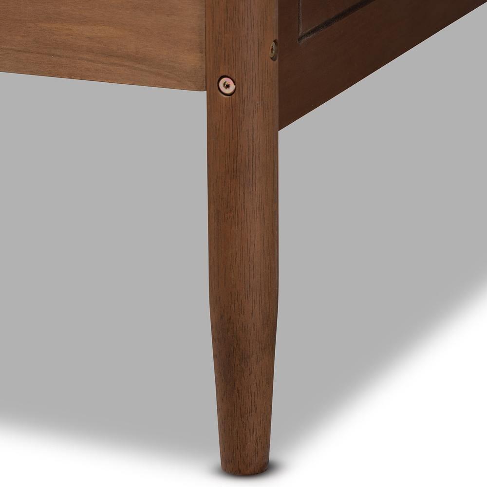 Alya Classic Traditional Farmhouse Walnut Brown Finished Wood Twin Size Daybed FredCo