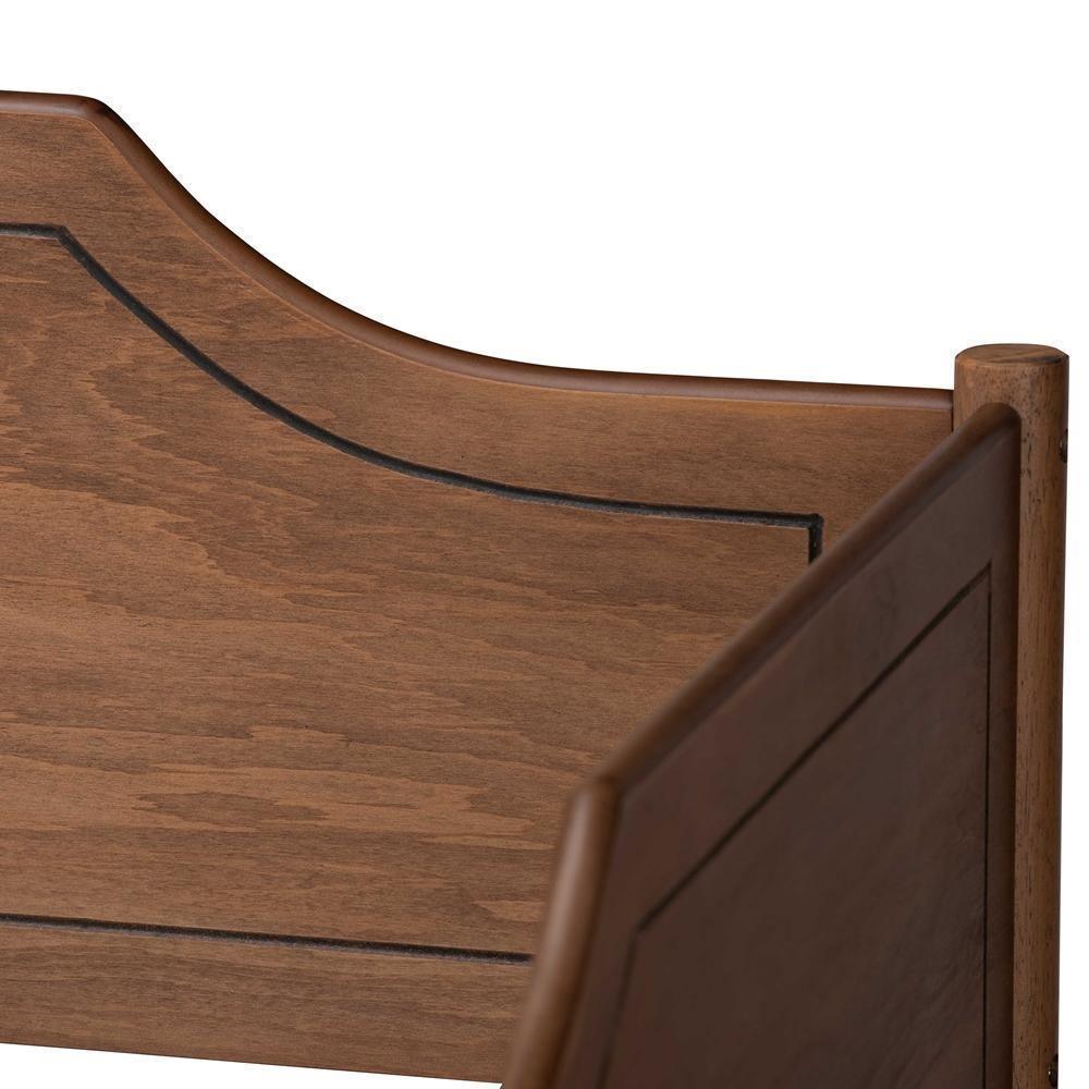 Alya Classic Traditional Farmhouse Walnut Brown Finished Wood Twin Size Daybed FredCo