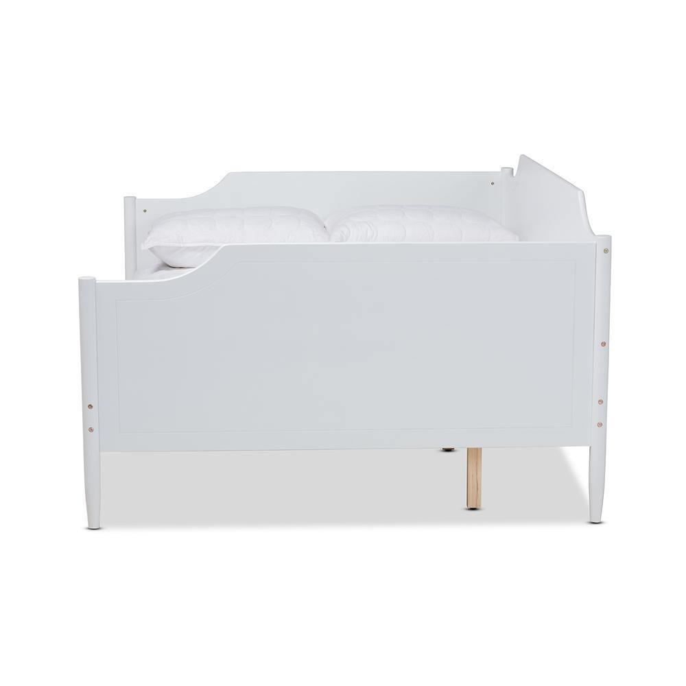 Alya Classic Traditional Farmhouse White Finished Wood Full Size Daybed FredCo