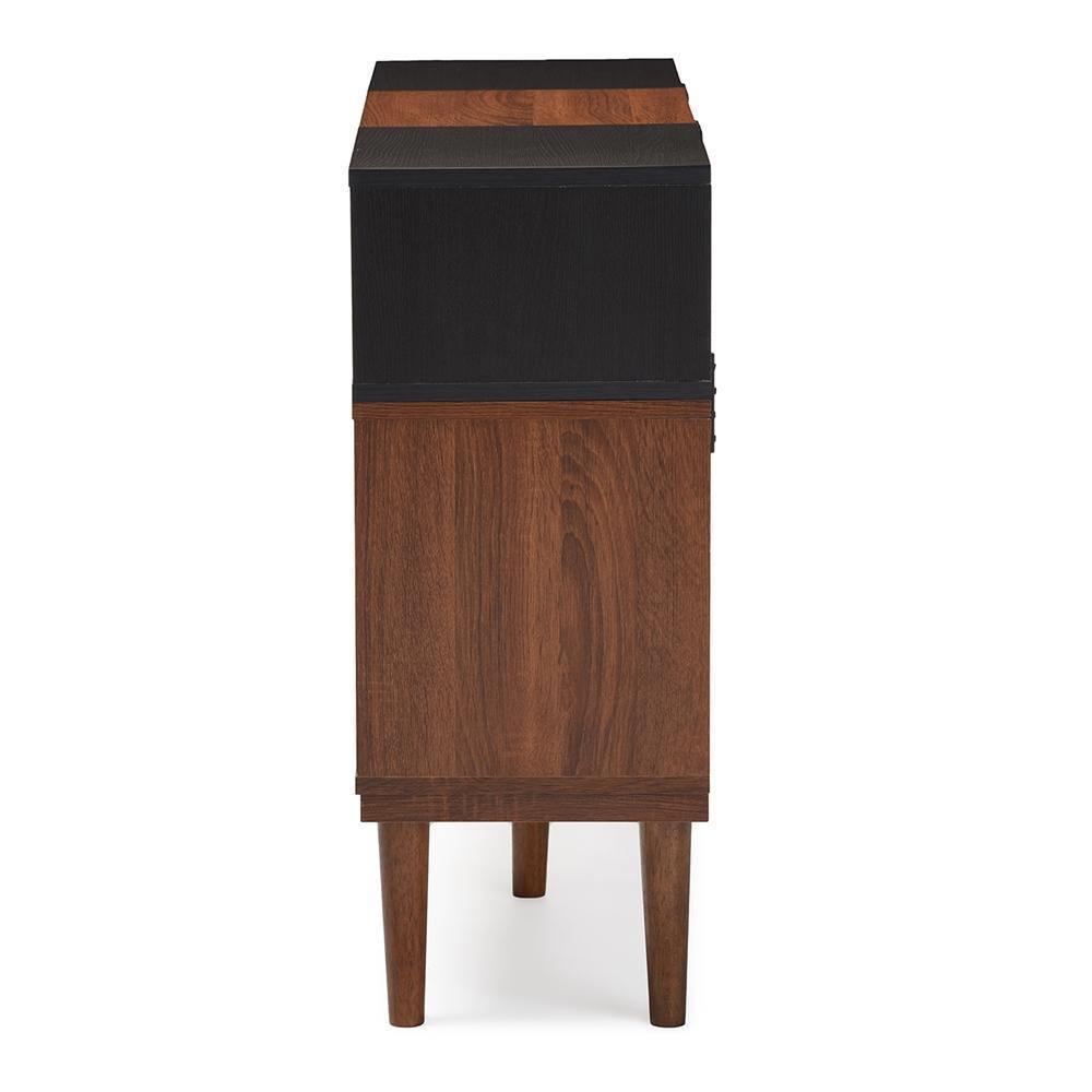 Anderson Mid-century Retro Modern Oak and Espresso Wood Sideboard Storage Cabinet FredCo