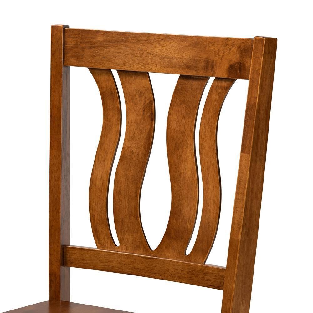 Anesa Modern and Contemporary Transitional Walnut Brown Finished Wood 5-Piece Dining Set FredCo