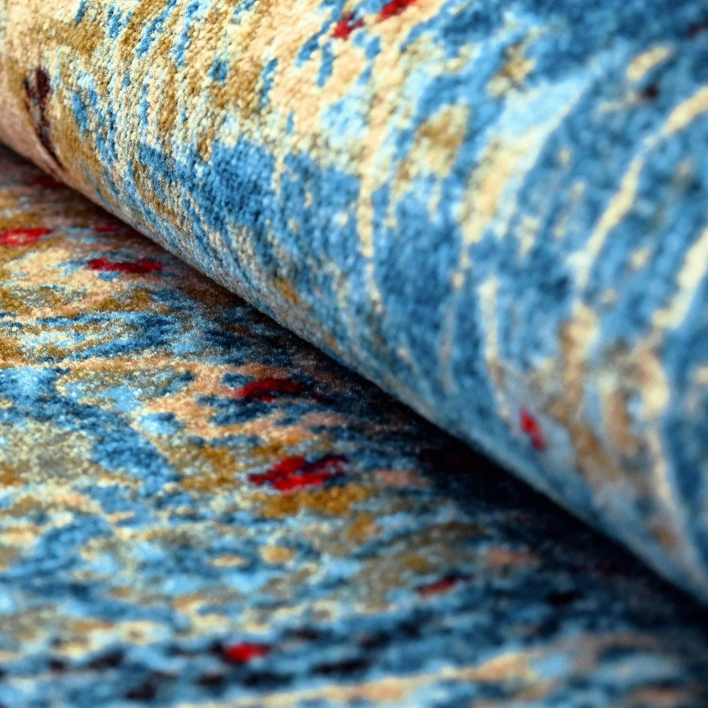 Angeles Non-Slip Foldable Vintage Oriental Distressed Rug FredCo