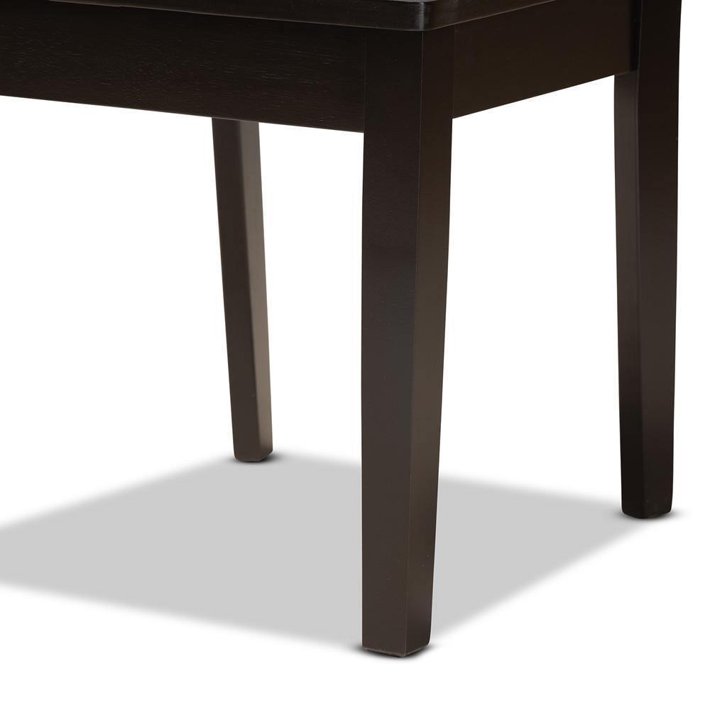 Ani Modern and Contemporary Dark Brown Finished Wood 5-Piece Dining Set FredCo