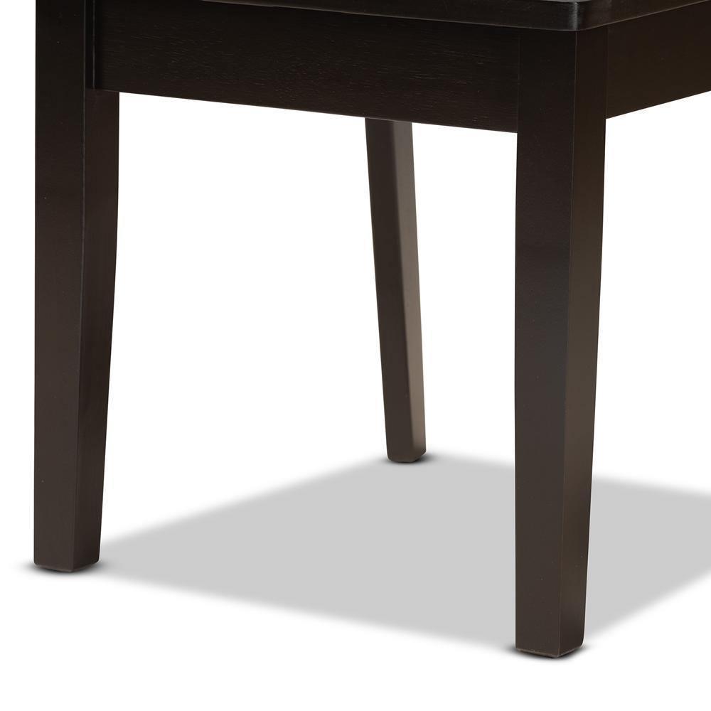 Ani Modern and Contemporary Dark Brown Finished Wood 7-Piece Dining Set FredCo