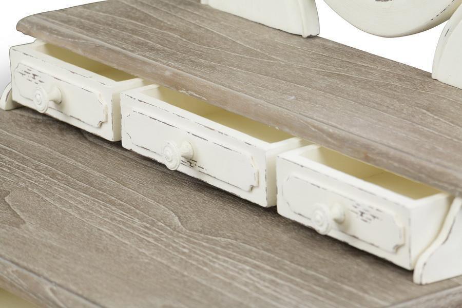 Anjou Traditional French Accent Dressing Vanity Table with Mirror FredCo