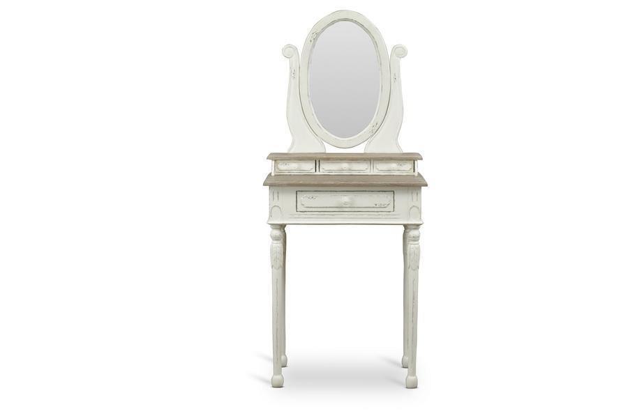 Anjou Traditional French Accent Dressing Vanity Table with Mirror FredCo