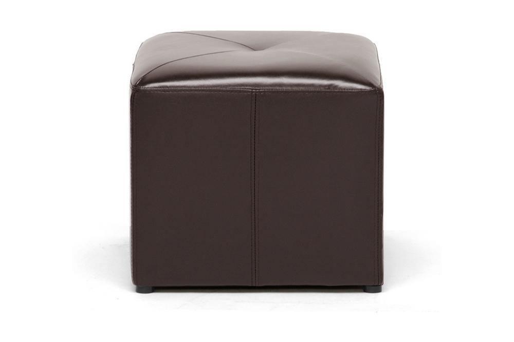 Aric Bonded Leather Ottoman FredCo